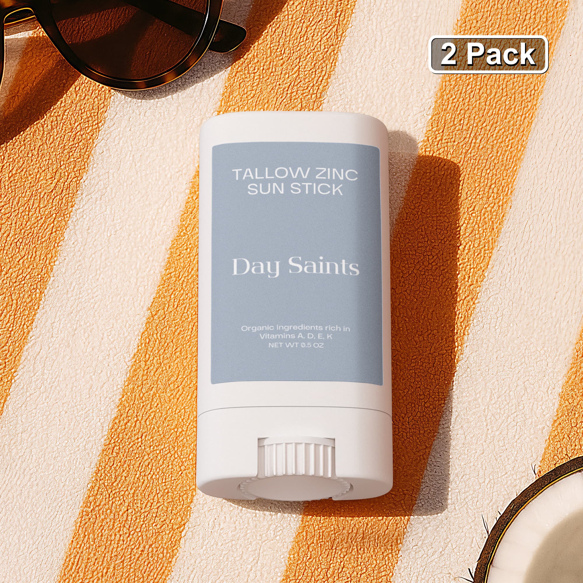 2 Pack Tallow Zinc Sun Stick